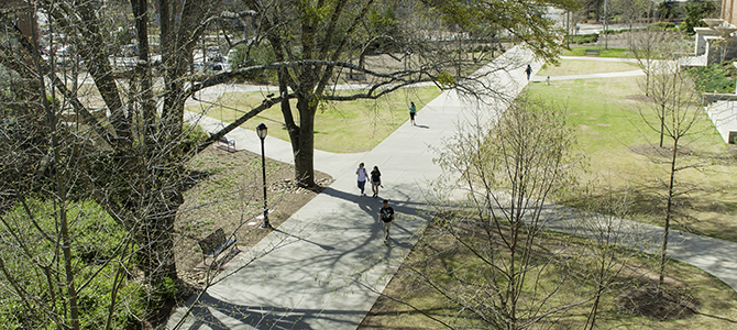 Miller Learning Center Quad.